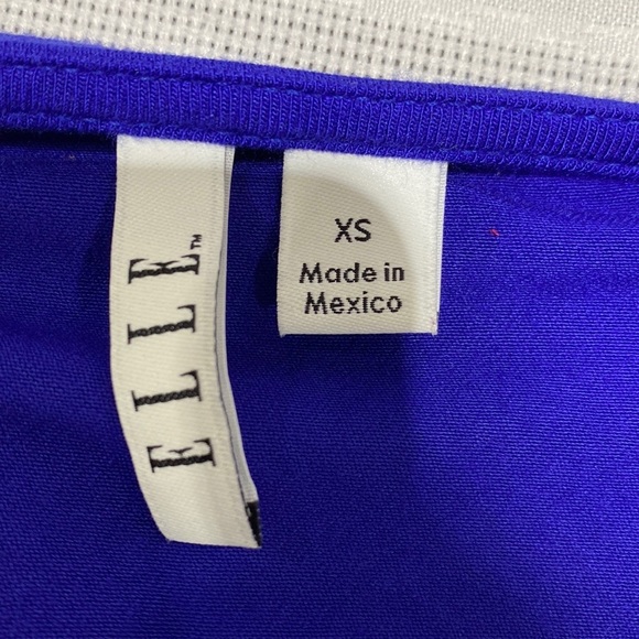 ELLE 3/4 Sleeve Top Side Tie Blue Women’s XS NWT - Picture 9 of 11